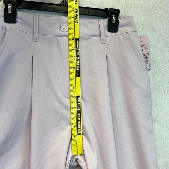 NWT WILD FABLE Dress Pants Womens Size 8 Light Violet Pleated High-Rise Wide Leg - Picture 11 of 16